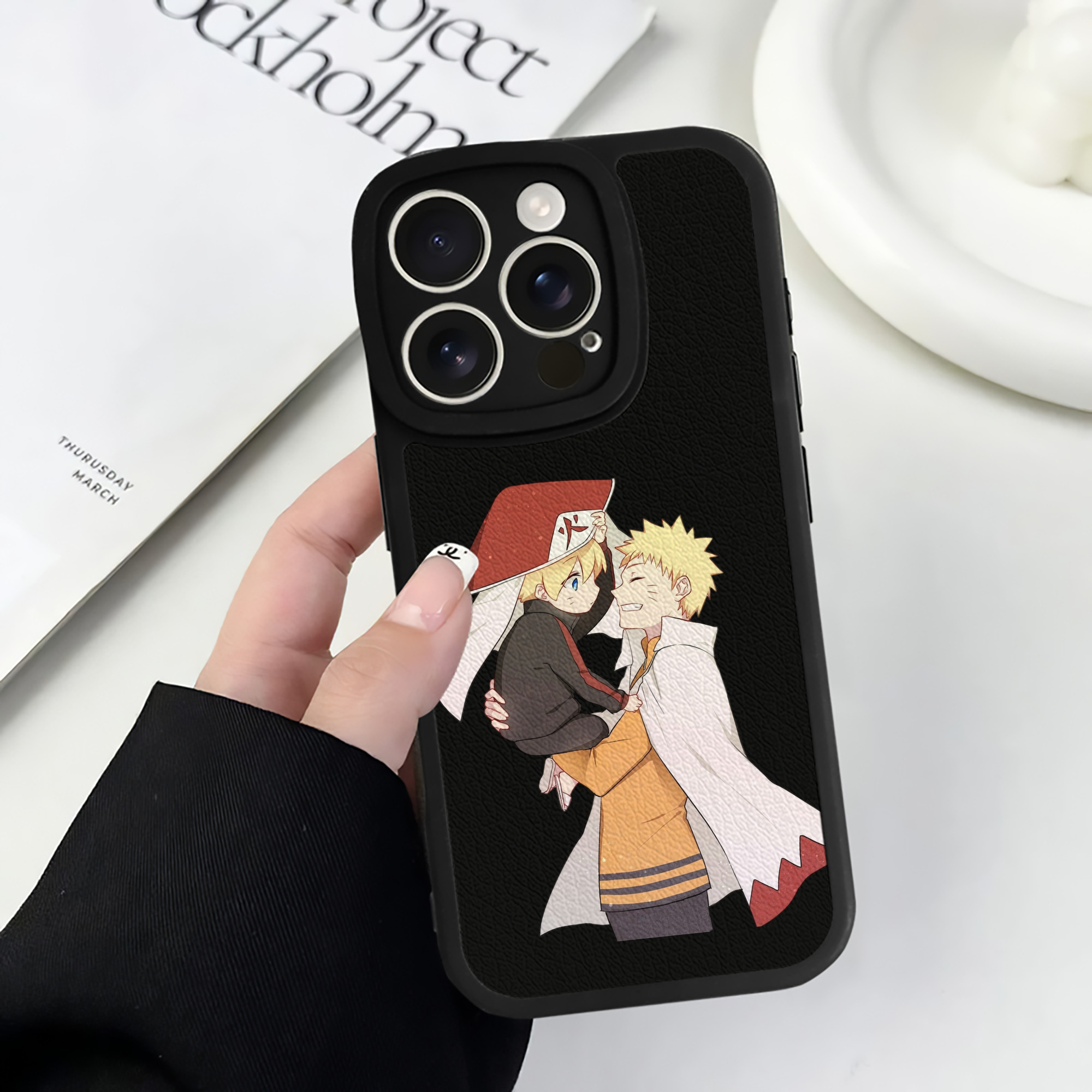 （画像用） NARUTO -ナルト- うずまき ナルト Uzumaki Naruto 【iPhone 16シリーズ対応】シリコンスマホケース（レザー調） 材質：シリコン